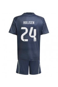 Real Madrid Dean Huijsen #24 Jalkapallovaatteet Lasten Vieraspeliasu 2025-26 Lyhythihainen (+ Lyhyet housut)